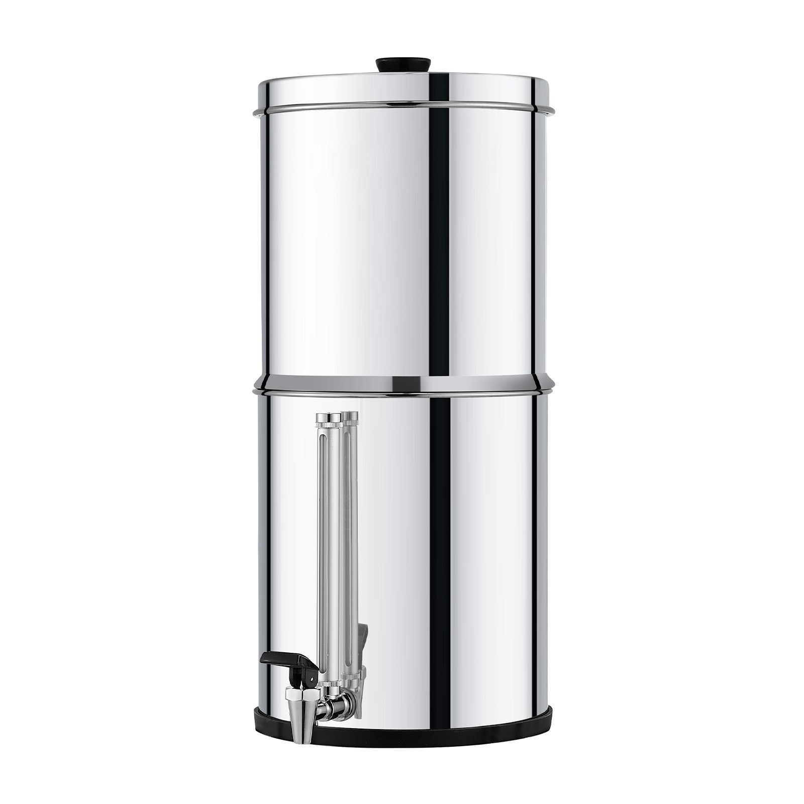 Uimoso2.25G Gravity-fed Water Filter Countertop System Stainless Steel 2 Filters
