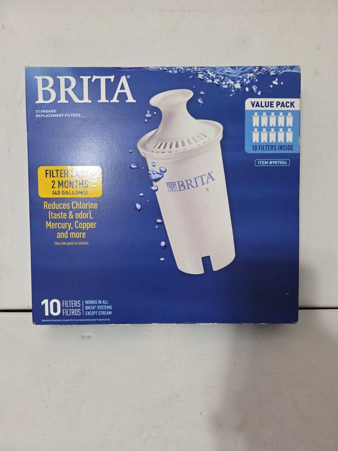 *NEW* Brita 987554 Pitcher Replacement Filters – 10 Pack