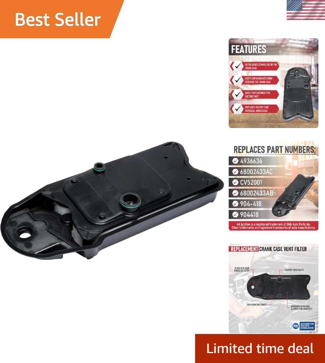 Efficient CCV Ventilation Filter for Heavy-Duty Vehicles – Fits Multiple Models