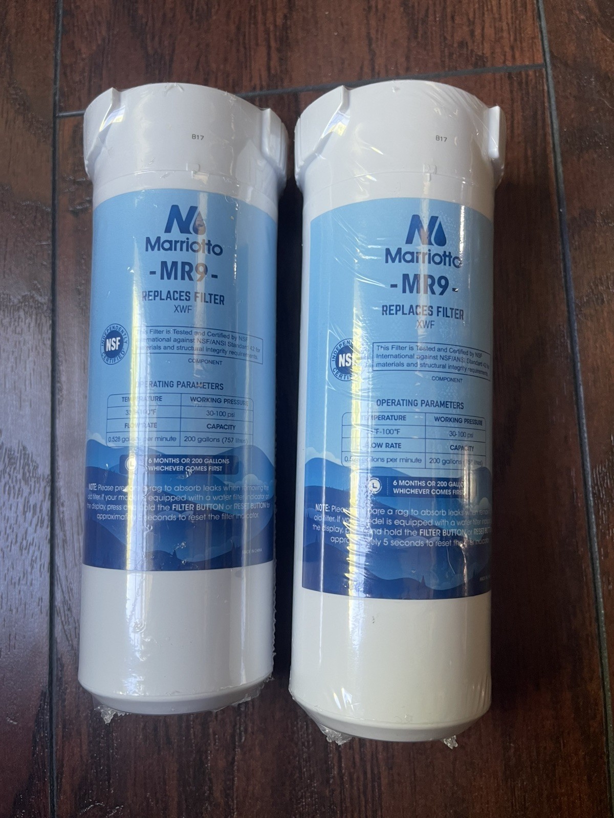 Marriotto MR9 Replacement Refrigerator Water Filter Replaces XWF (2 Filters)