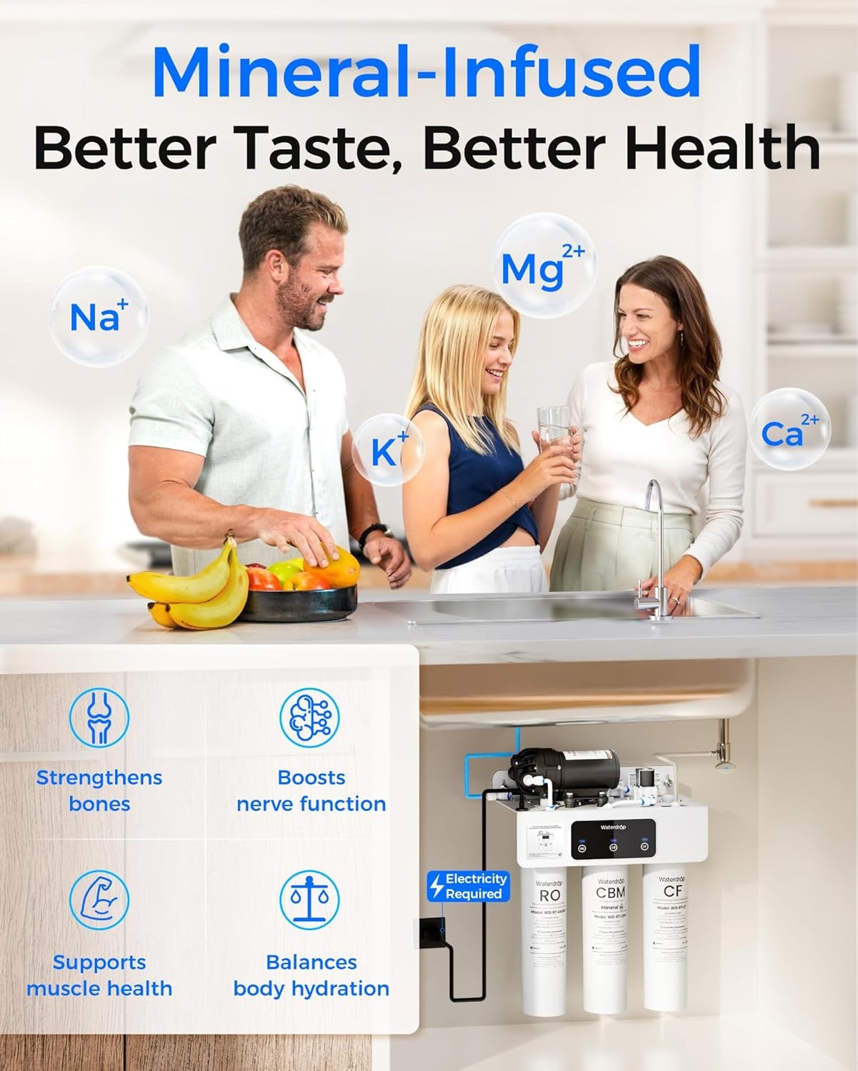 Waterdrop WD-T3-M Remineralization Reverse Osmosis Water Filter, 9-Stages