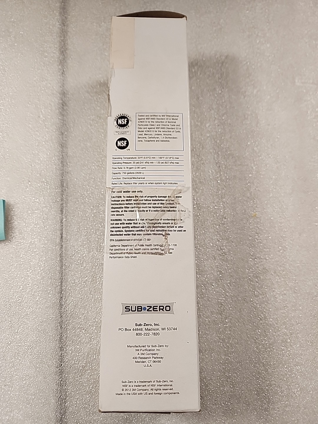 1 Packs SUB-ZERO 4204490 Refrigerator Water Filter, FREE SHIPPING