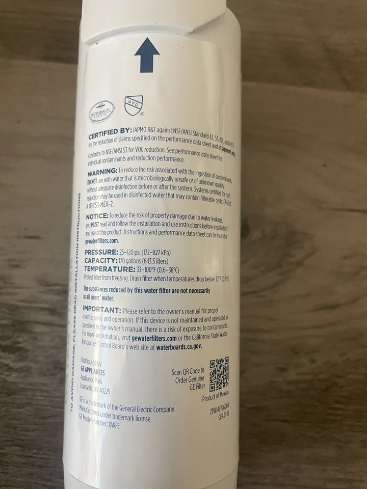GE XWFE Genuine OEM Refrigerator Water Filter Replacement NOB
