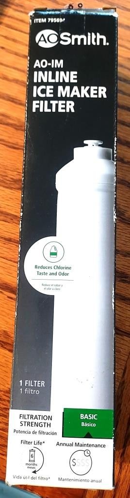 AO Smith Inline Ice Maker Filter AO-IM Reduces Chlorine Taste and Odor V
