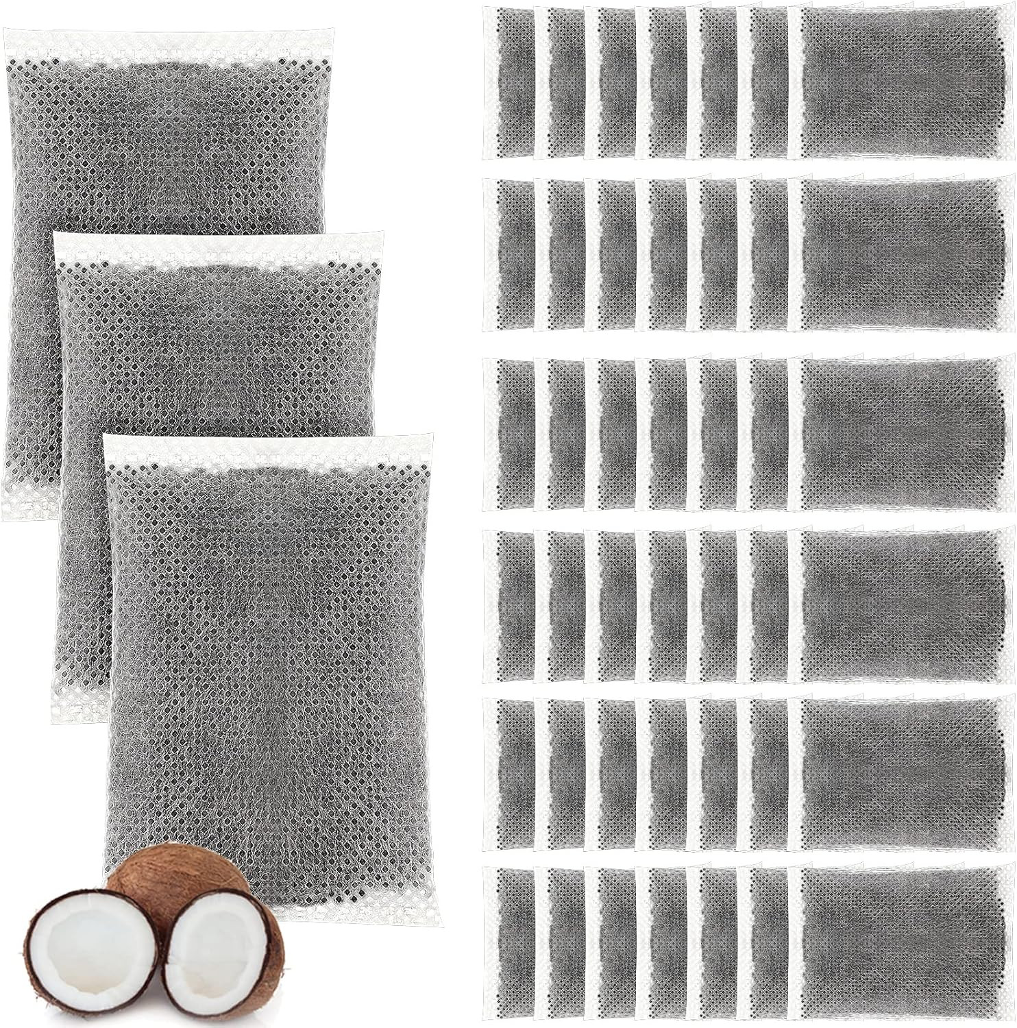Weewooday 50 Pcs Activated Charcoal Distiller Water Filters, Coconut Shell Repla