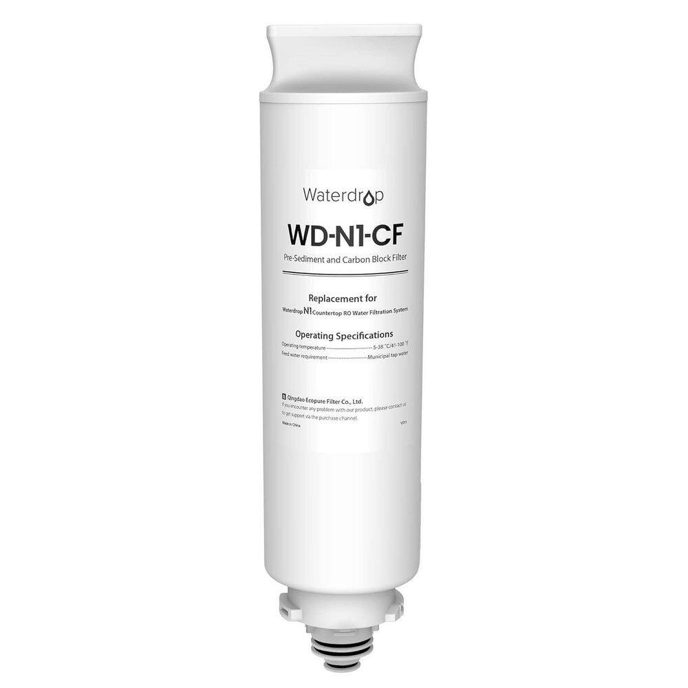 WD-N1-CF Water Filter, Replacement for N1 Countertop Reverse Osmosis System, 6-M