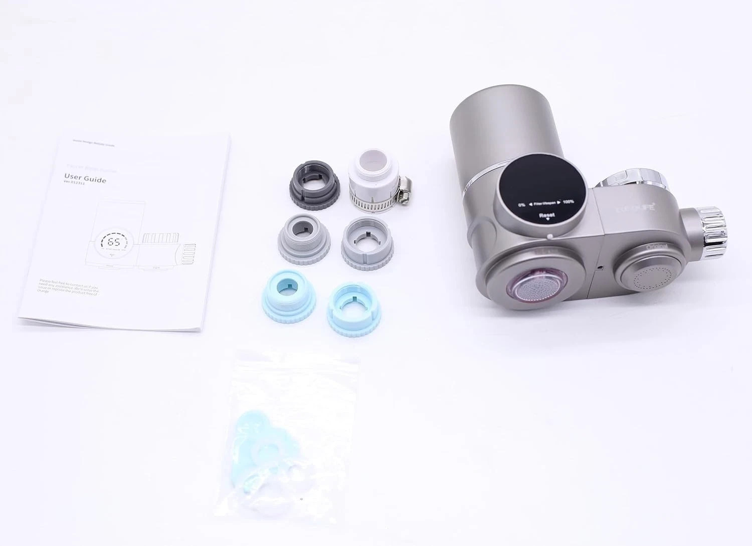 Combo , LED Sink Water Filter with UV Light and Real Time Filter Life Indicat…