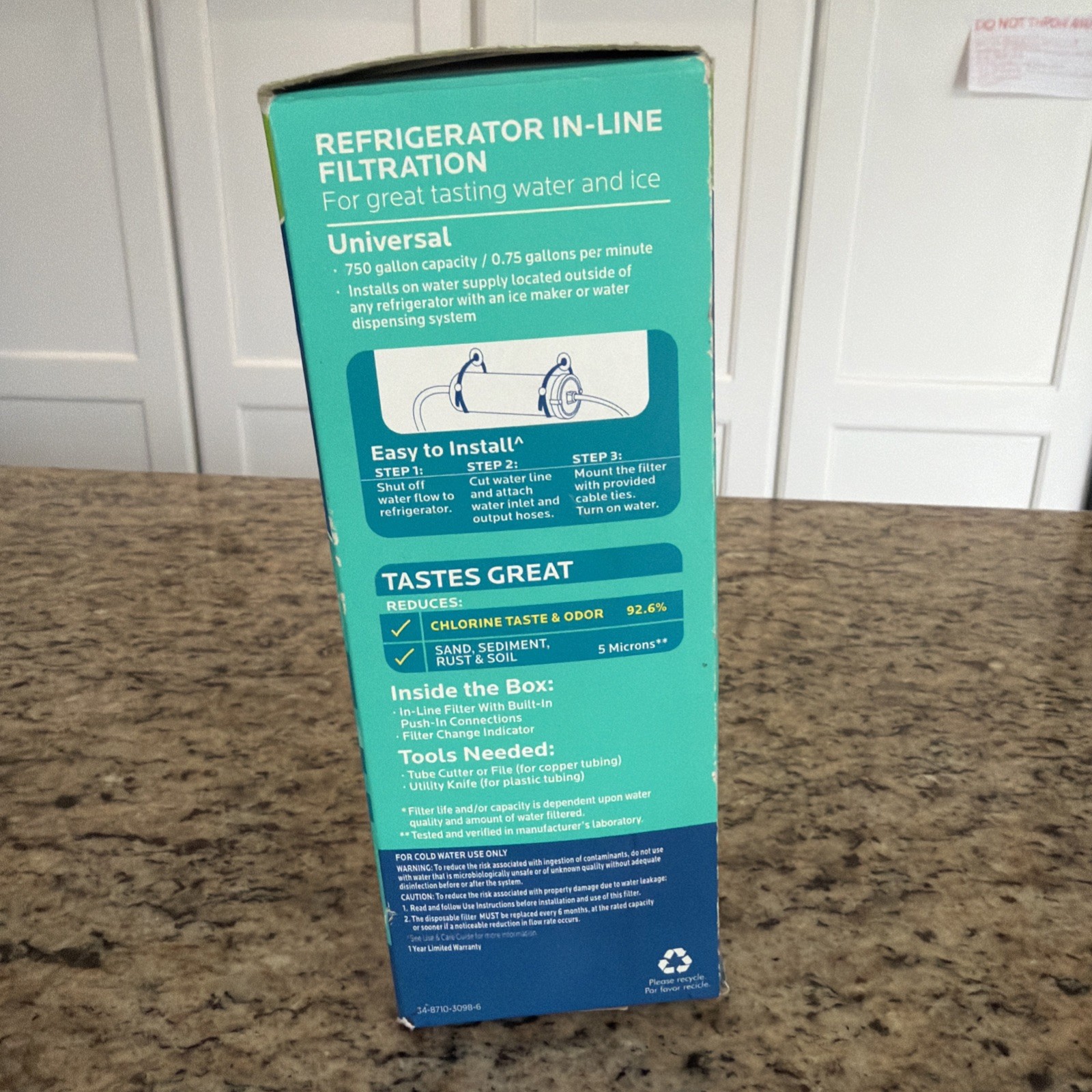 3M Filtrete Universal In Line Refrigerator Water Filter 6 Months 4IL-CTO-S01