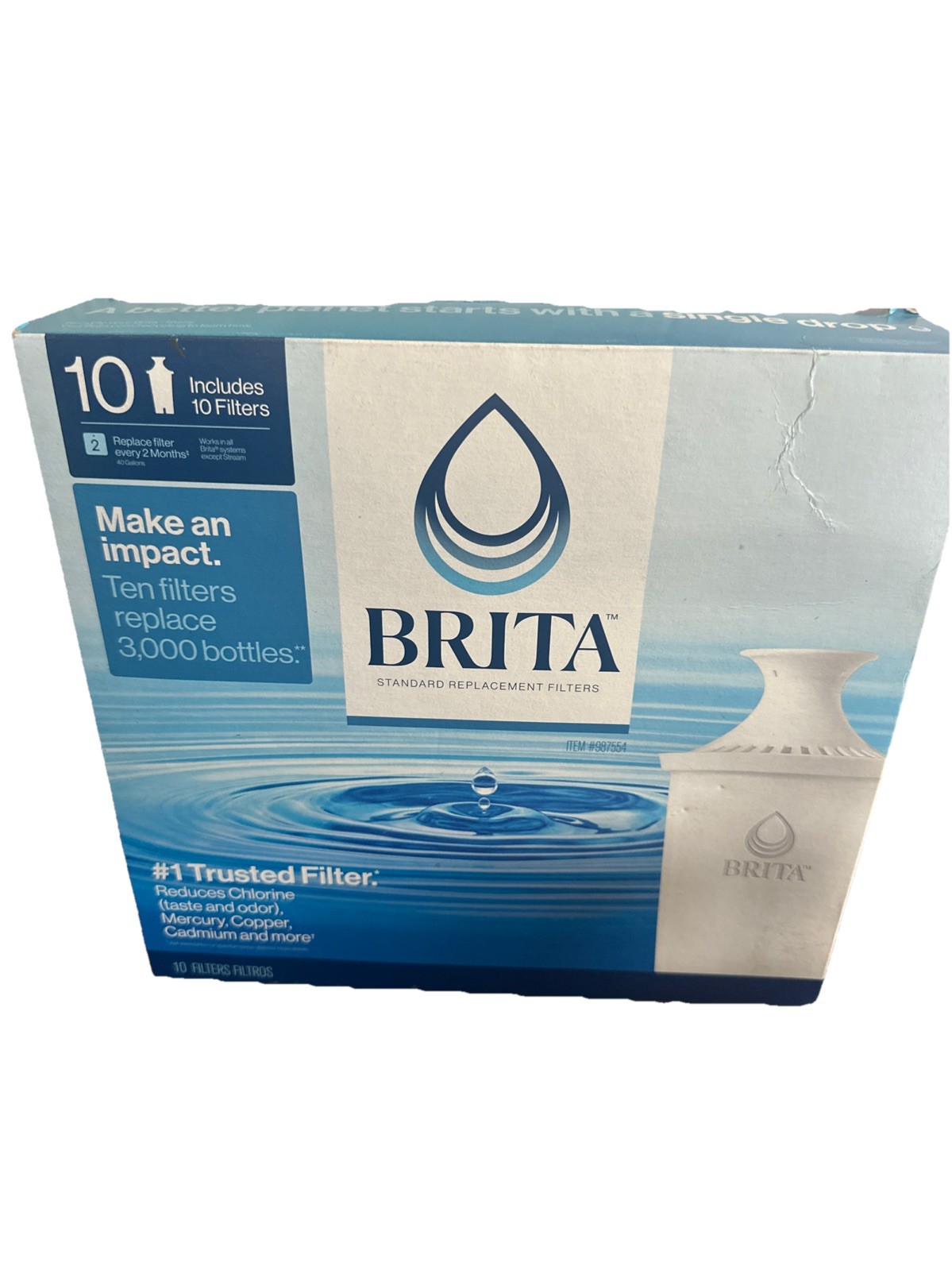 Brita Genuine 987554 Water Standard Replacement Filters 8 FILTERS