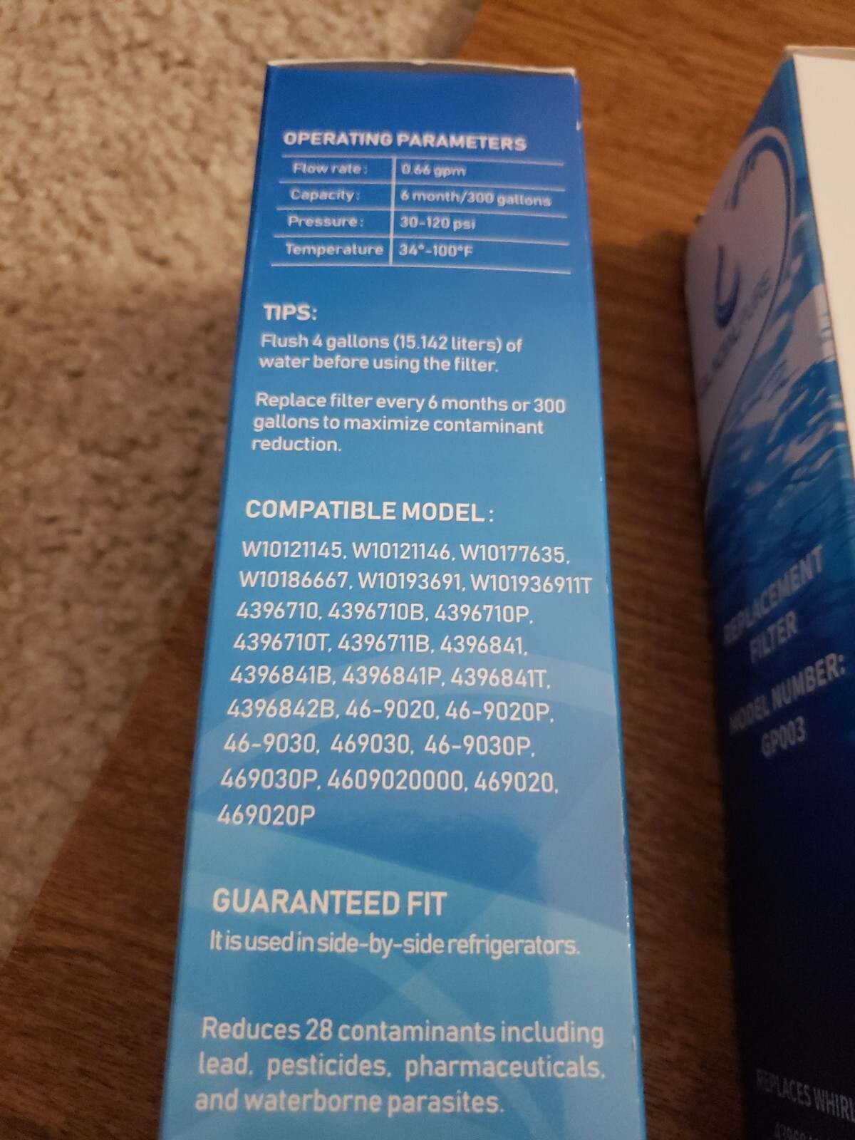 GlacialPure + Mountain Flow Replacement Filters 2pk For 4396841, GP003 + MF-841