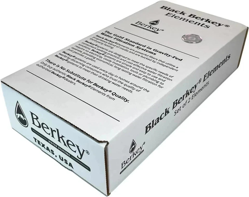 New Berkey Authentic Black BB9-2 Water replacement Filters Berkey Water System