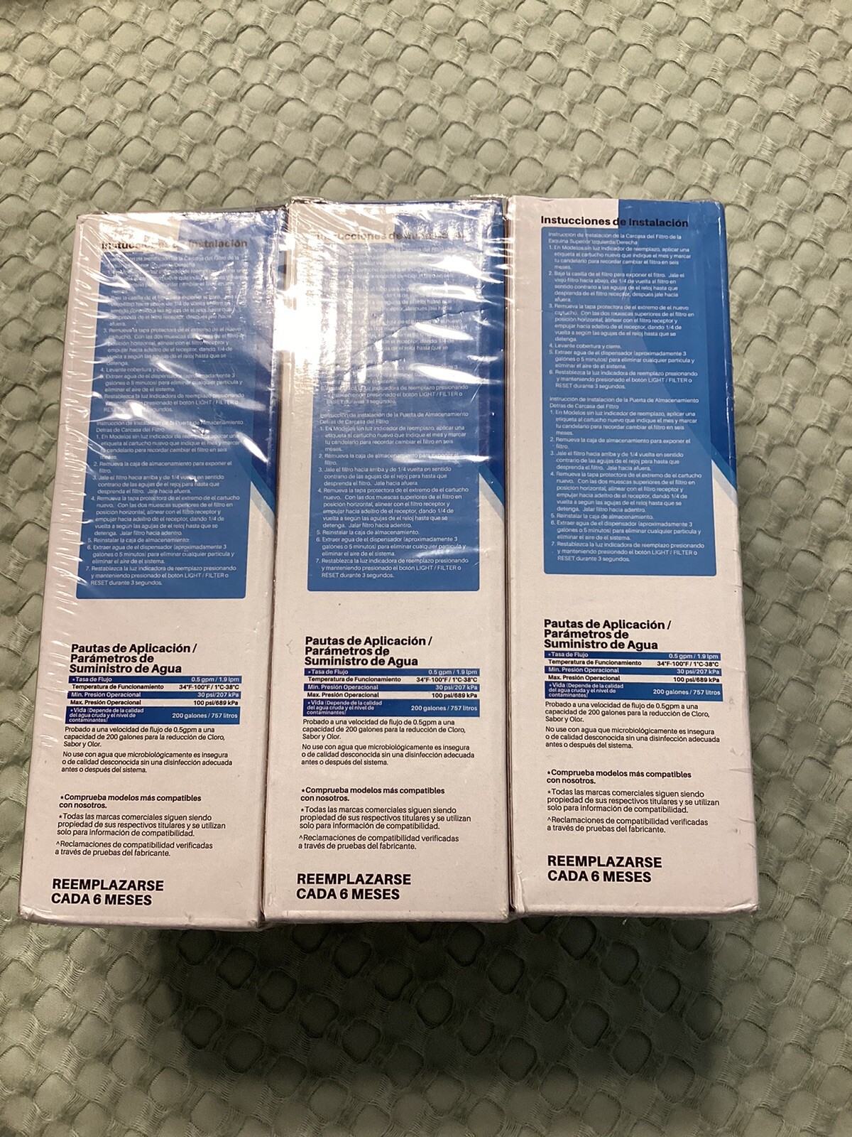 Ice Pure RWF4700AC Refrigerator Water Filter New 3 Pack , 3 Pack Carbon Filters