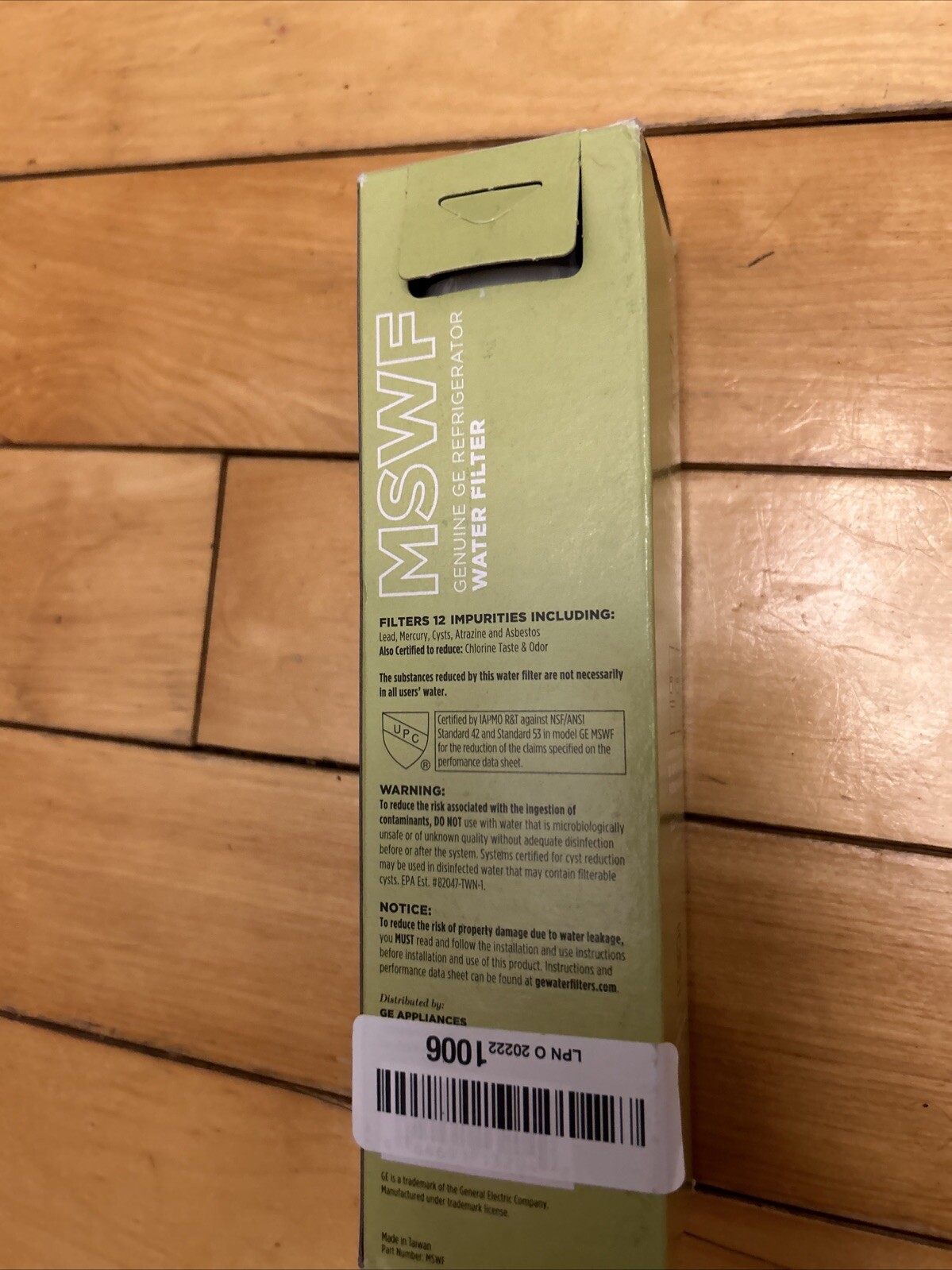 Genuine GE MSWF SmartWater Refrigerator Water Filter Replacement Cartridge- New