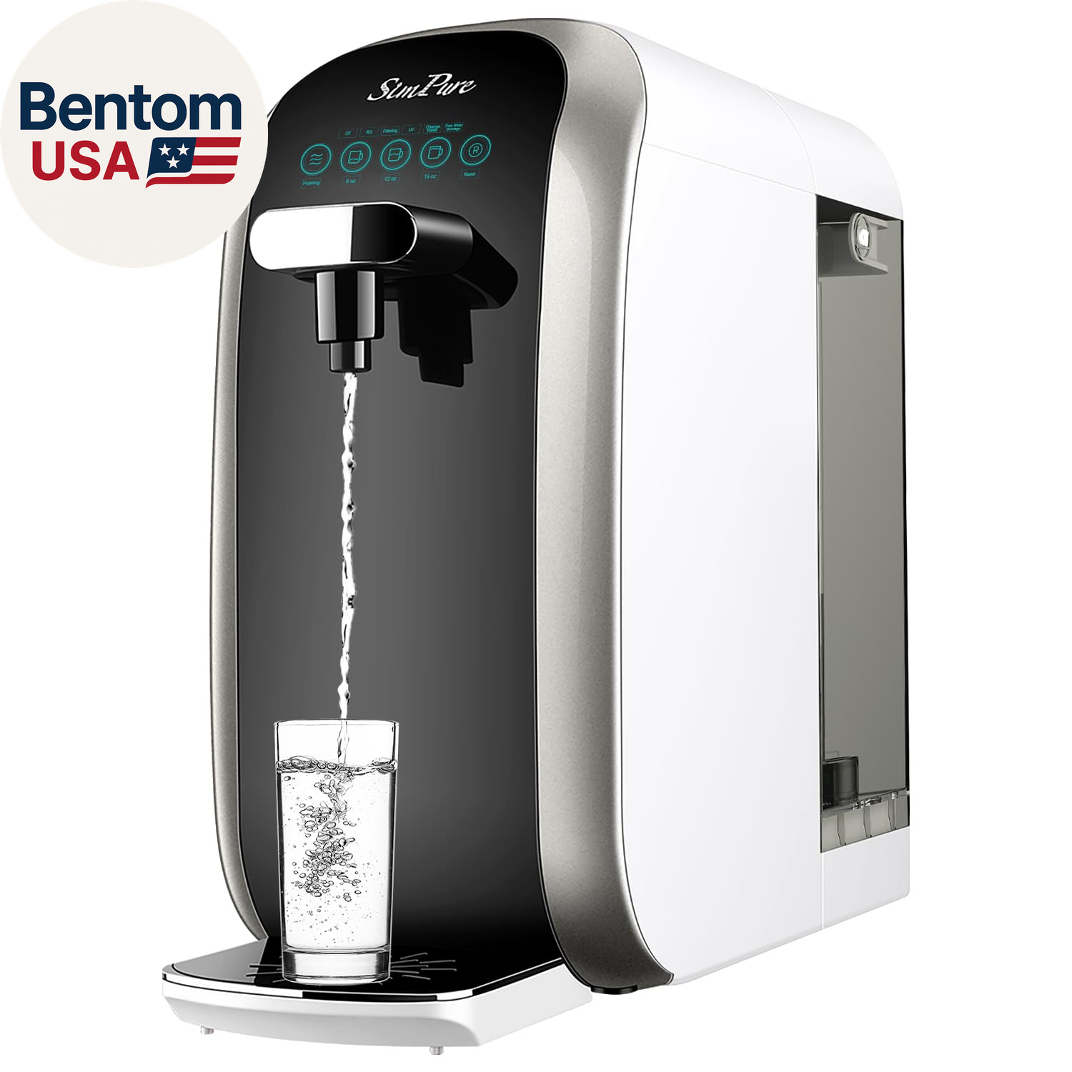 Y7P-BW UV Countertop Reverse Osmosis Water Filter, NSF/ANSI 58 Certified, 5 Stag