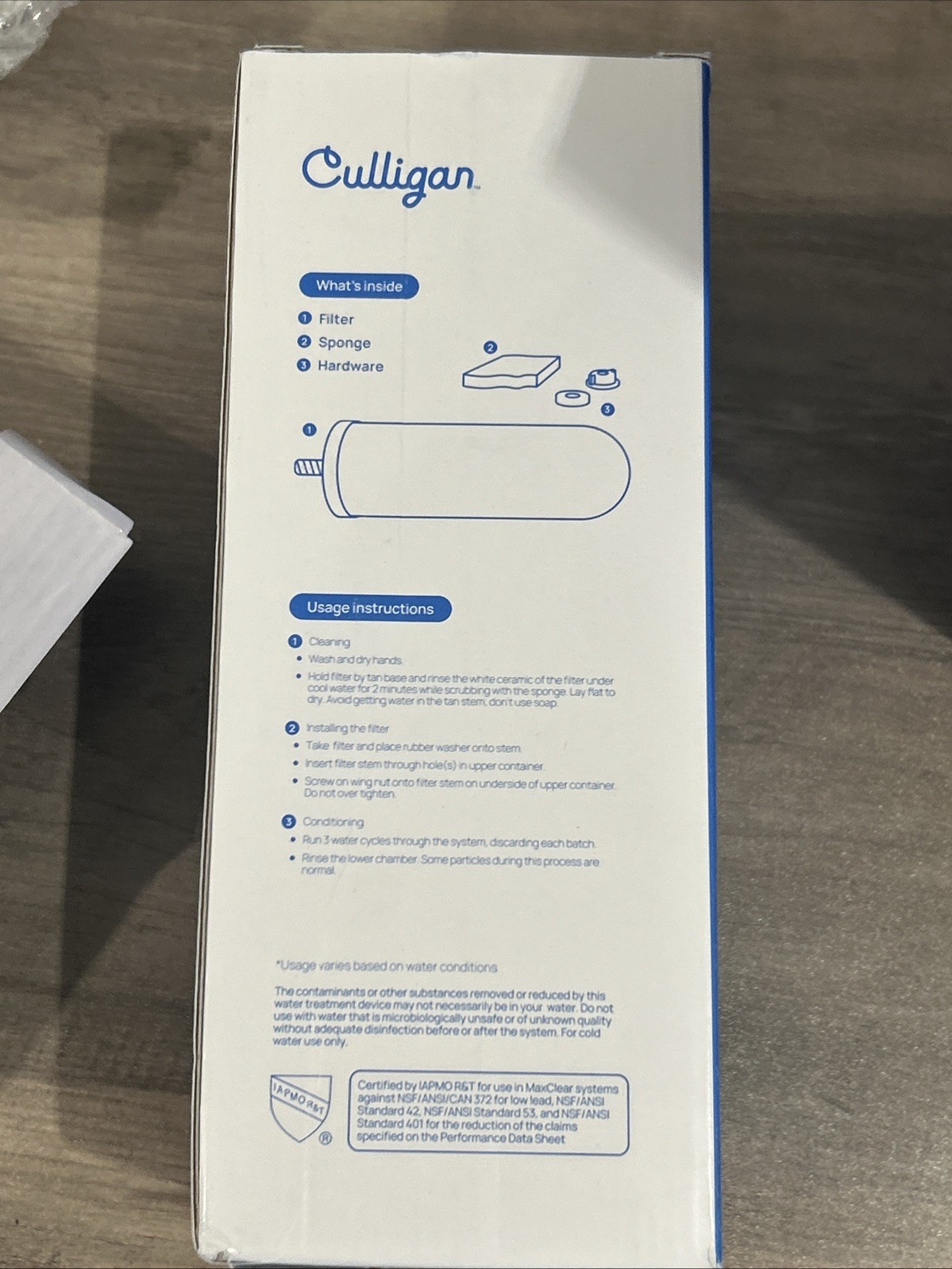 Culligan MaxClear Technology 2.25 Gallon Gravity Water Filter System W 2 Filters