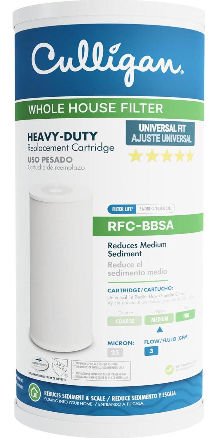 Culligan RFC-BBSA 25 Micron Whole House Water Filter For Sediment, 10 X 4.5 For