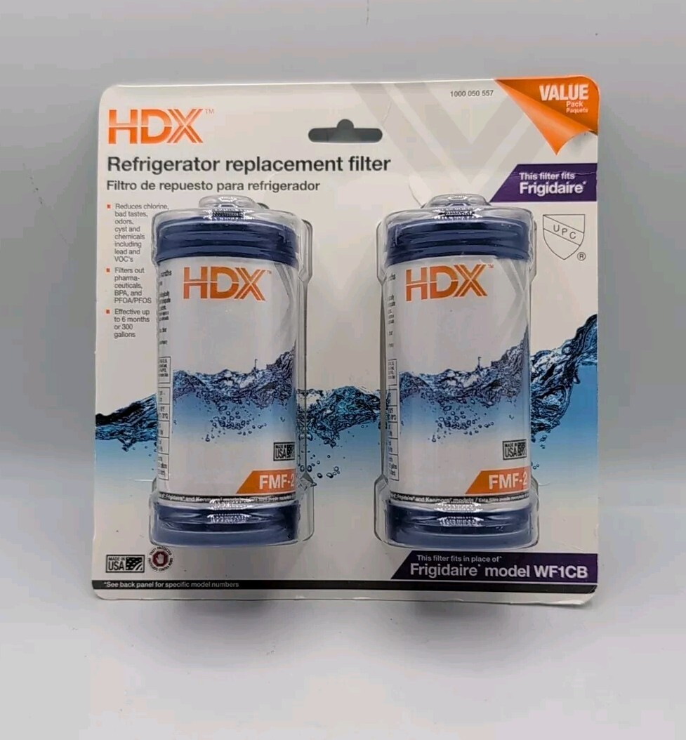 HDX FMF-2 Premium Refrigerator Water Filter Replacement Fits Frigidaire WF1CB