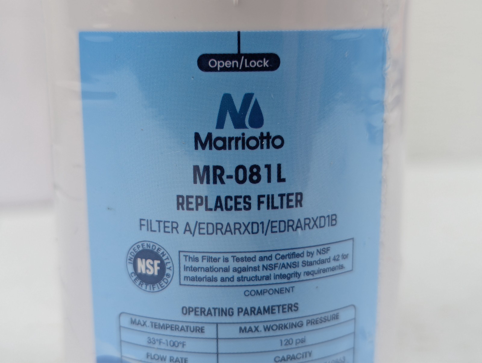 Marriotto – MR-081L – Replacement Water Filter – 3 Pack – Sealed