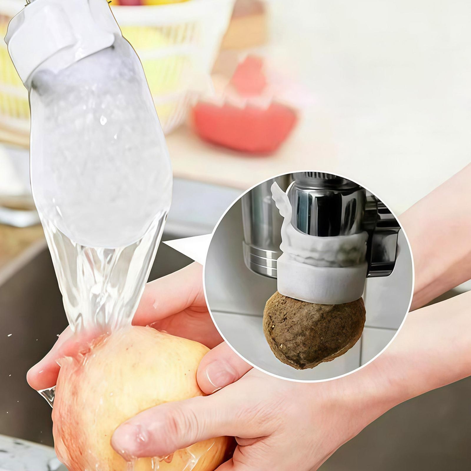 Faucet Filter Cotton Bag Universal 20 Pieces Splash-Proof with Strap present
