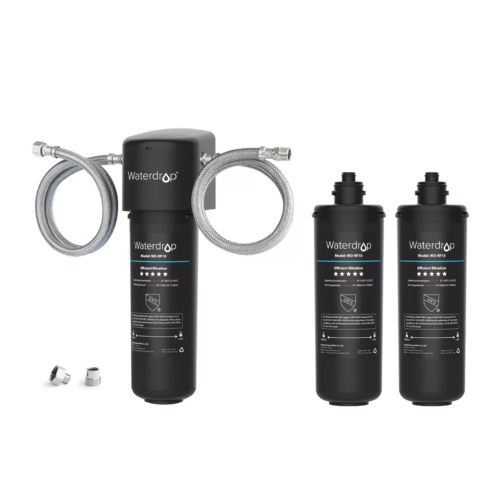 Waterdrop 10UA Under Sink Water Filter System With RF10*2 Water Filter,8000 GAL