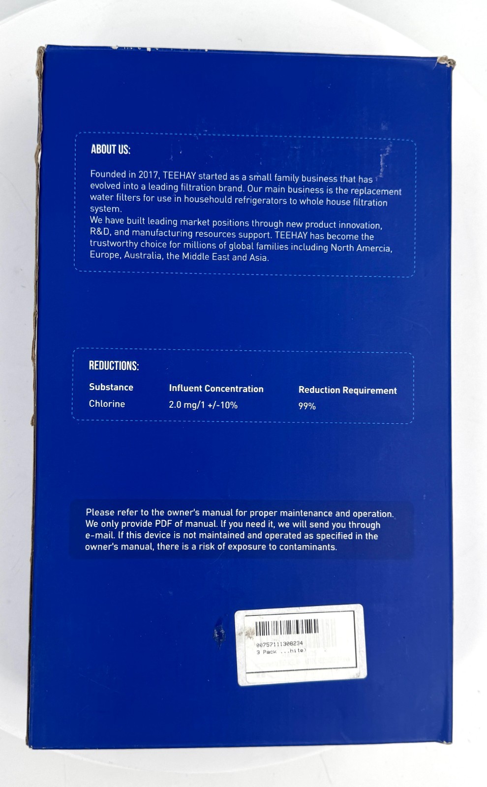 Teehay 3 Pack TH-06 Filter 3 Refrigerator Water Filters