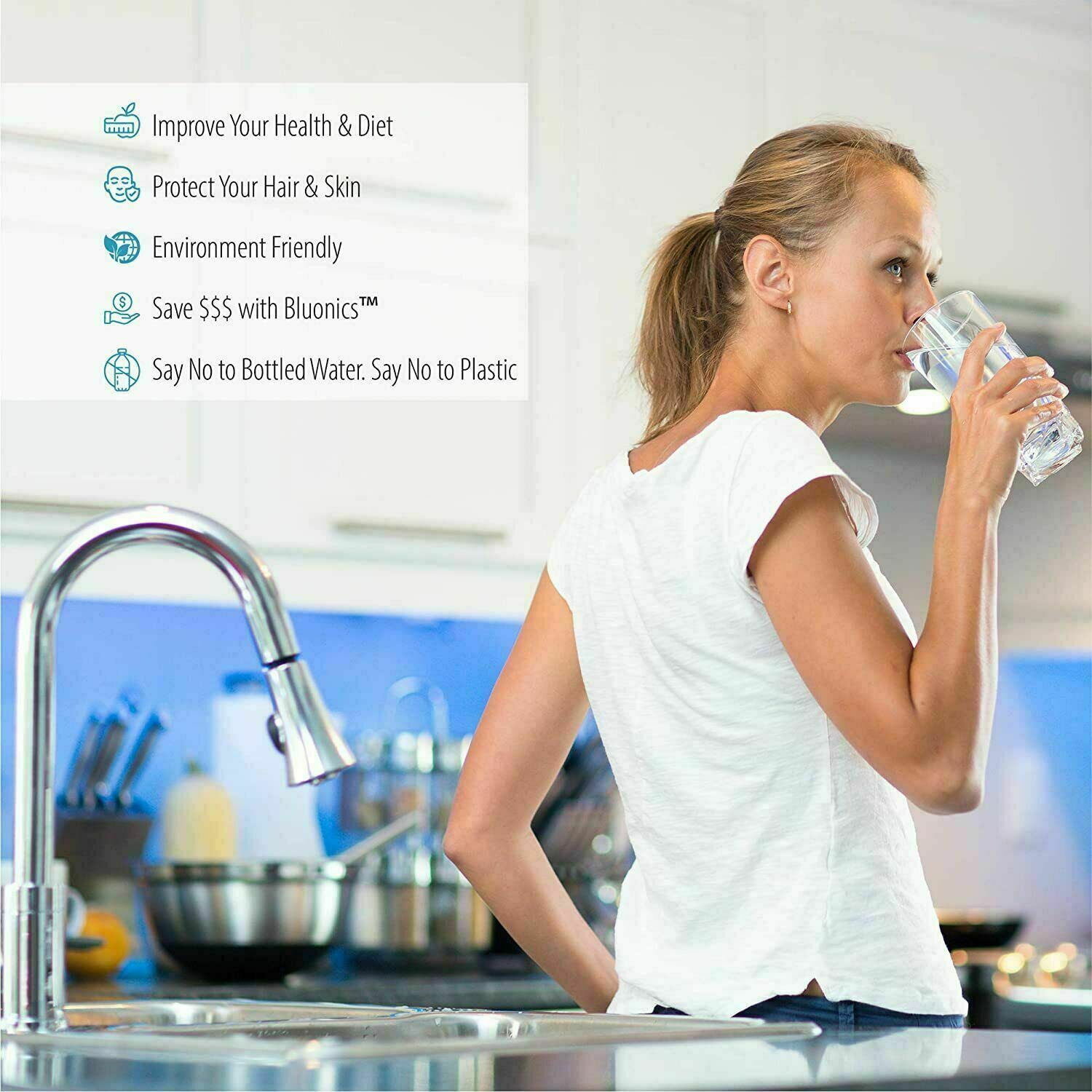 BLUONICS WHOLE HOUSE & WELL WATER CARBON&SEDIMENT SYSTEM 55W ULTRAVIOLET2.5″X20″