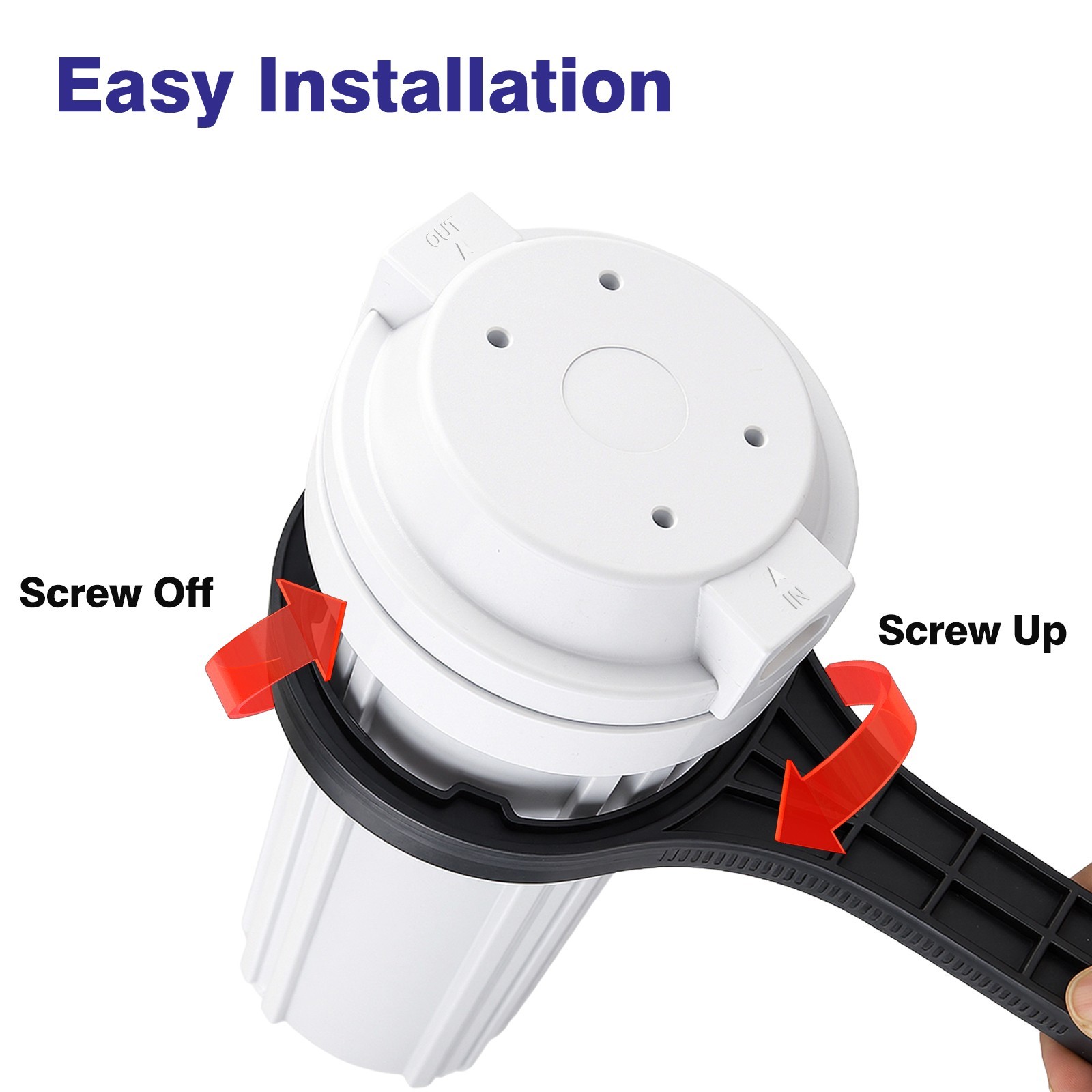 Geekpure 10″ Universal Reverse Osmosis Filter Housing for RO System 1/4″ Port