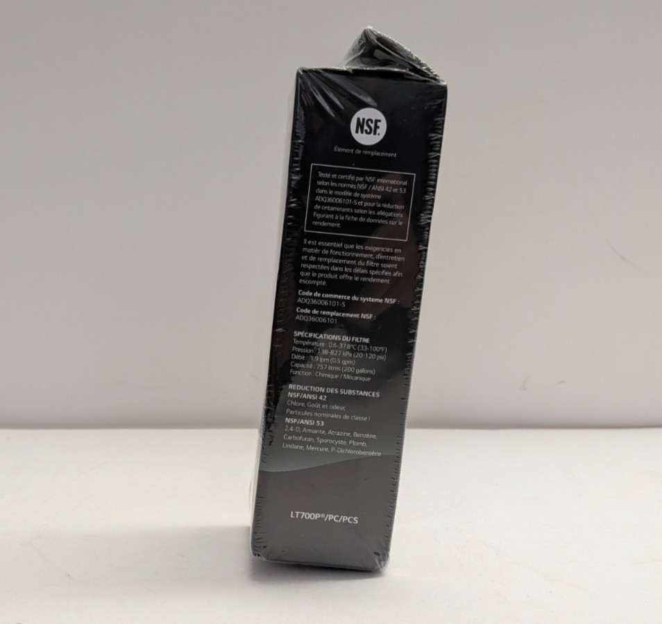 LG Water Filter LT700P/PC/PCS Replacement Cartridge NSF 6-Month Sealed