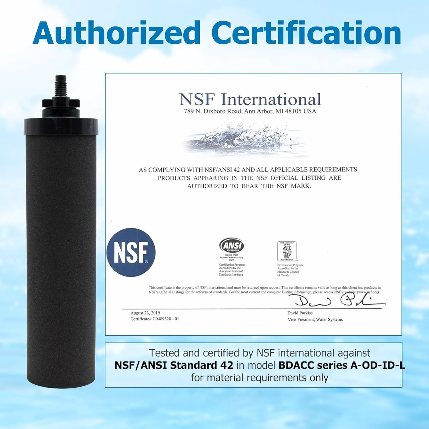 Water Filter Replacement for Berkey® BB9-2® Carbon Filters, Purewell®, ProOne®