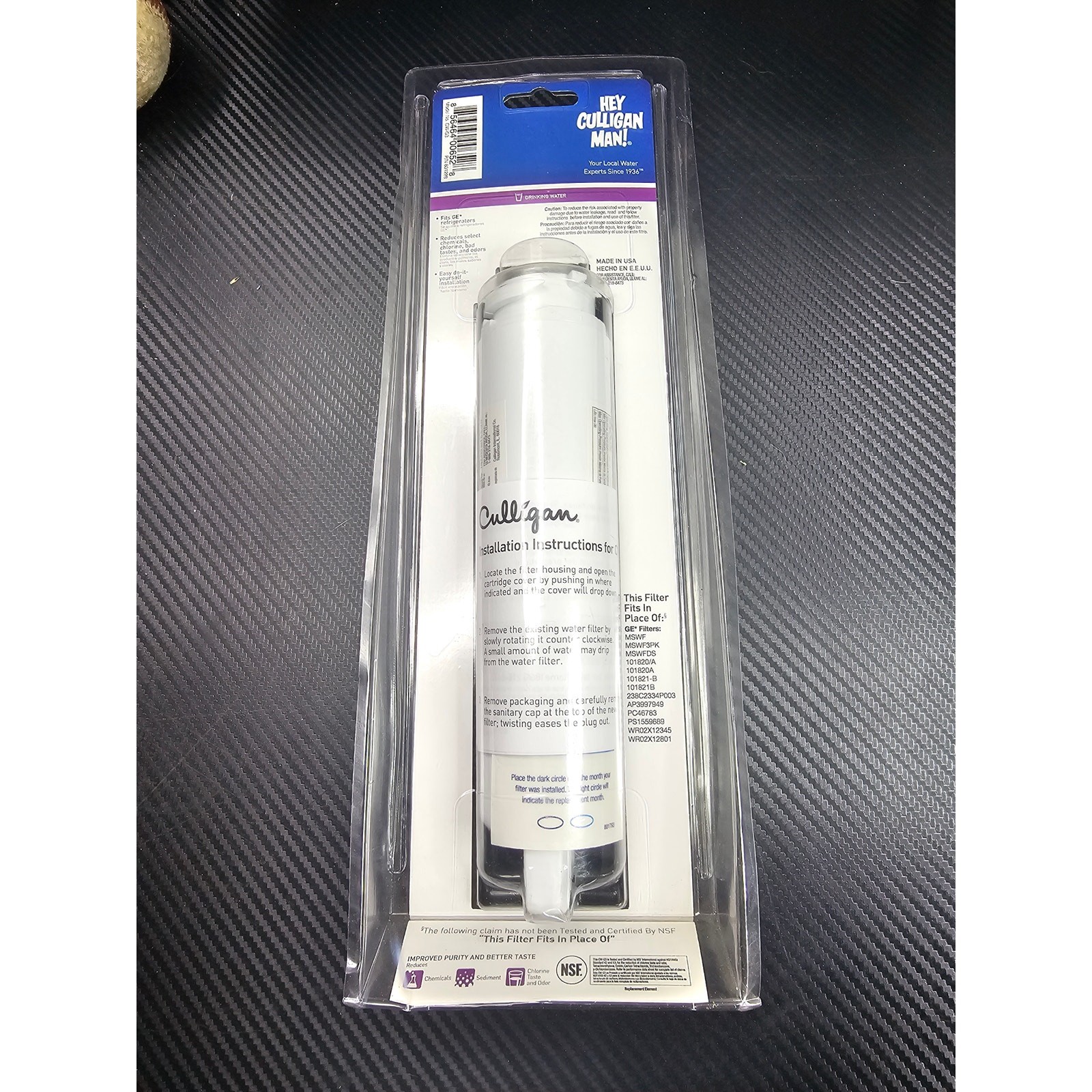 Culligan Refrigerator Filter CW-G3 Replacement for GE MSWF *BRAND NEW SEALED*