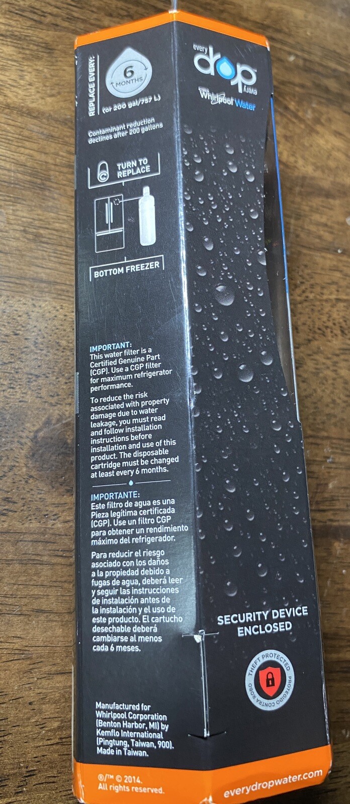 NEW SEALED Ice & Water Refrigerator Filter #2 EDR2RXD1
