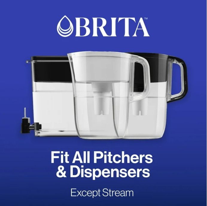Brita Extra Large Ultramax 27-cup black water dispenser with 1 Elite filter