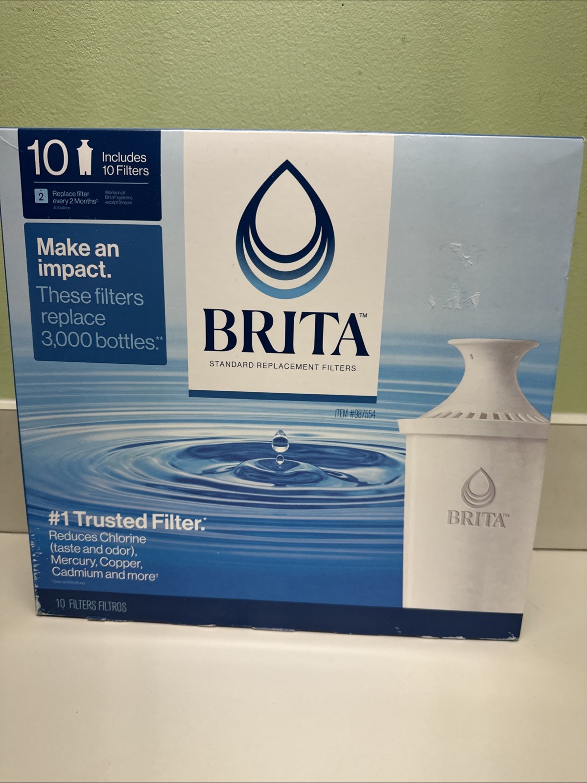 Brita 987554 Pitcher Replacement Filters Value Pack of 8 Individually Sealed