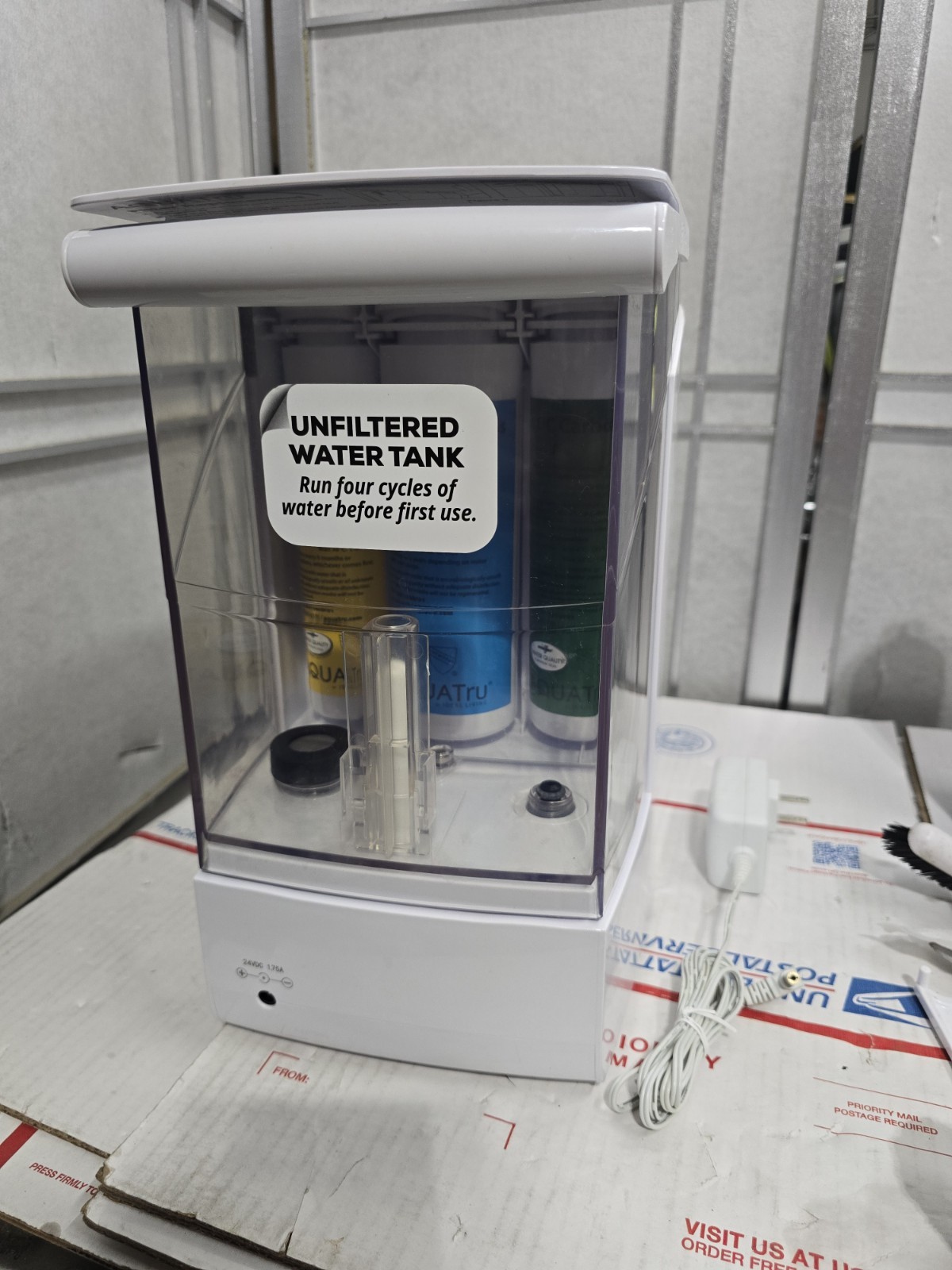 AQUATRU Carafe Countertop Reverse Osmosis Water Purifier with Filters V.Clean