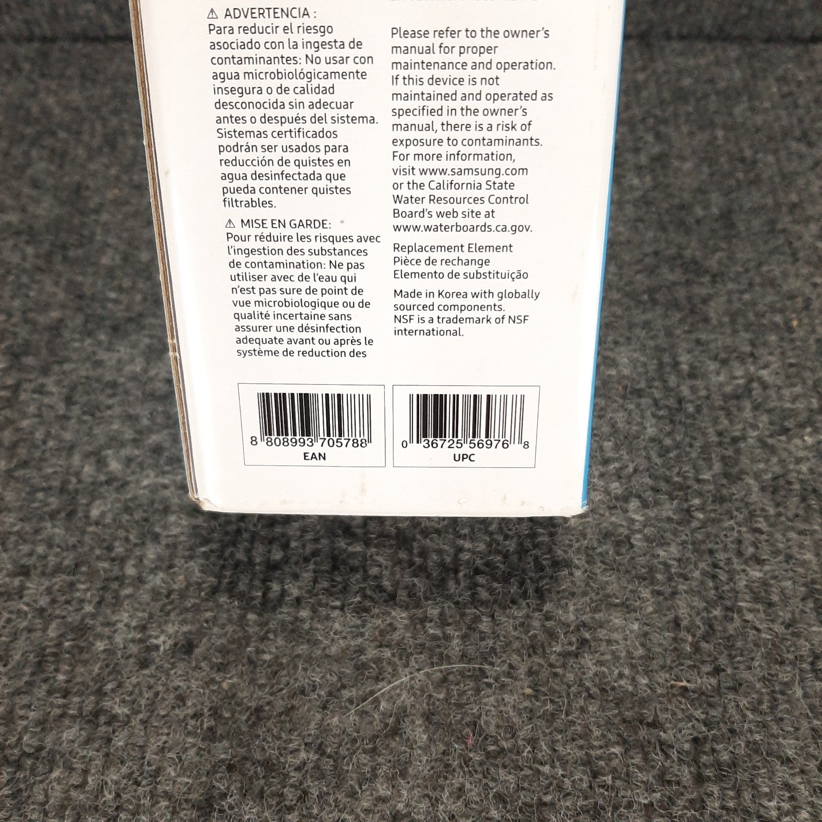 Genuine Samsung Refrigerator Water Filter HAF-CIN/EXP DA29-00020B