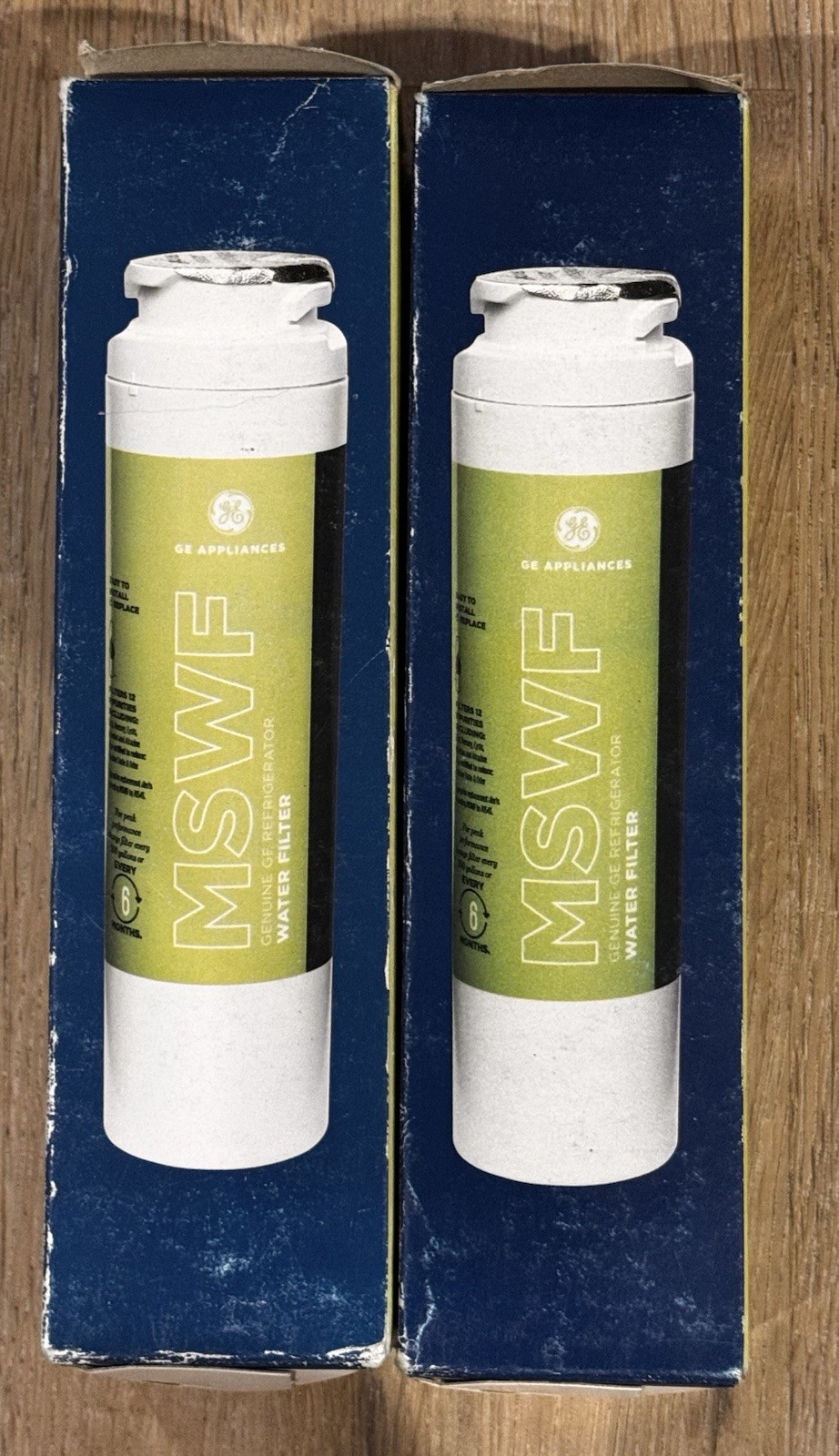 2-GE Appliances MSWF Genuine Refrigerator Water Filter-Lot of 2
