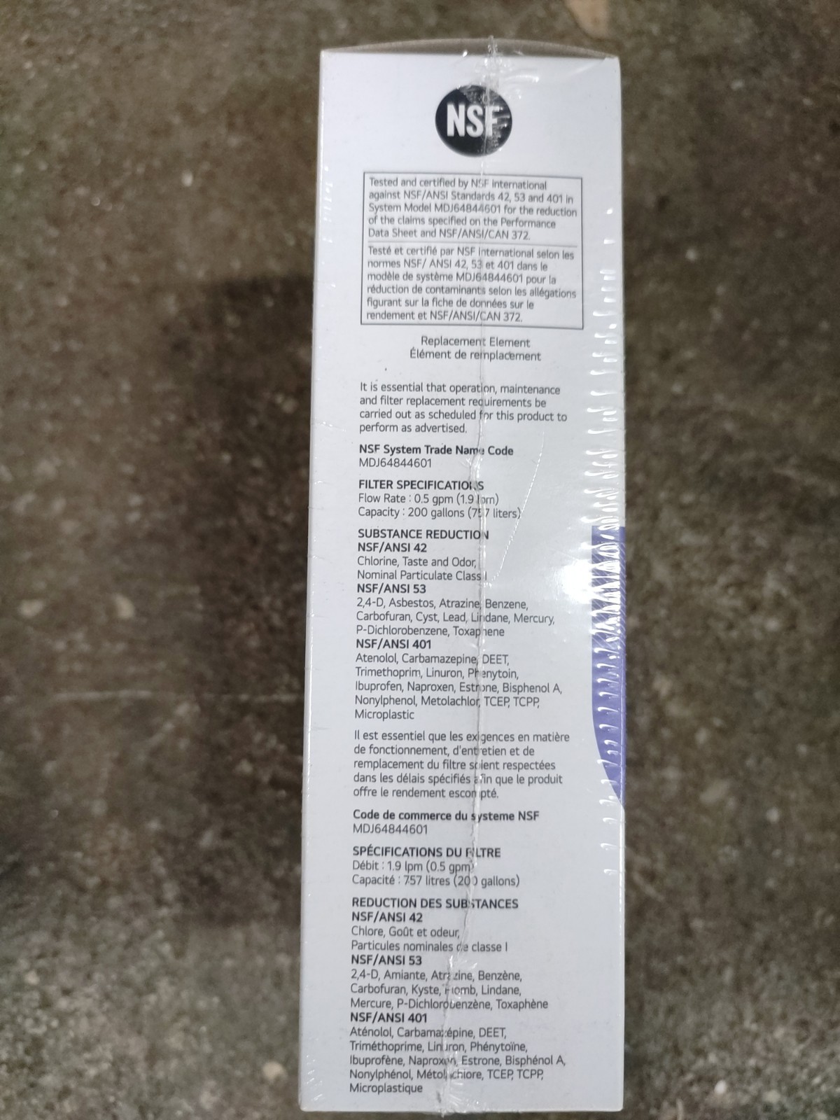 2 pack Genuine LG LT1000P2 Refrigerator Water Filter ADQ747935 **NEW SEALED**