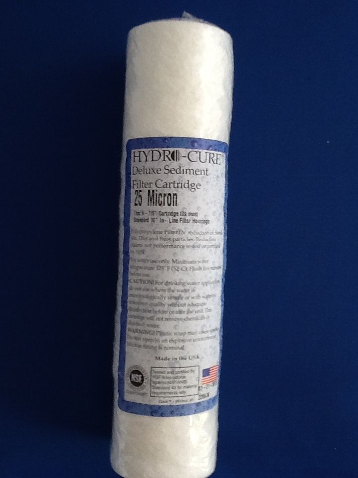 HYDRO CURE DELUXE 25 MICRON 10″x2.5″ SEDIMENT FILTER – 2 FILTERS
