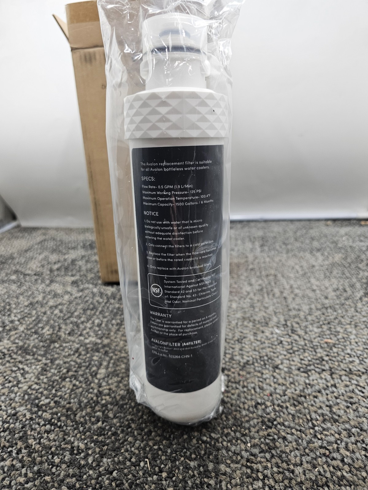 Avalon 2-Stage Replacement Filter Cartridge Assy for Bottleless Water Coolers