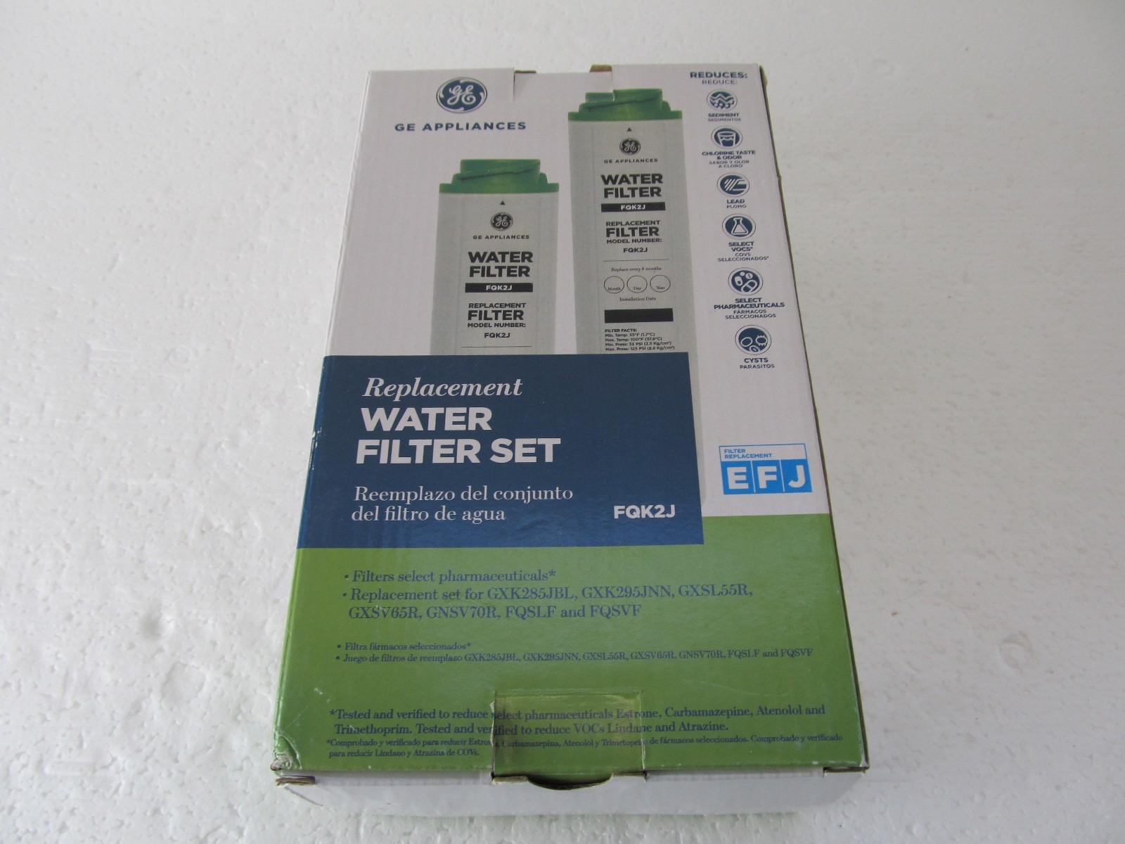 US NEW 2PK GE FQK2J Dual Flow Replacement Under Sink Water Filters C57
