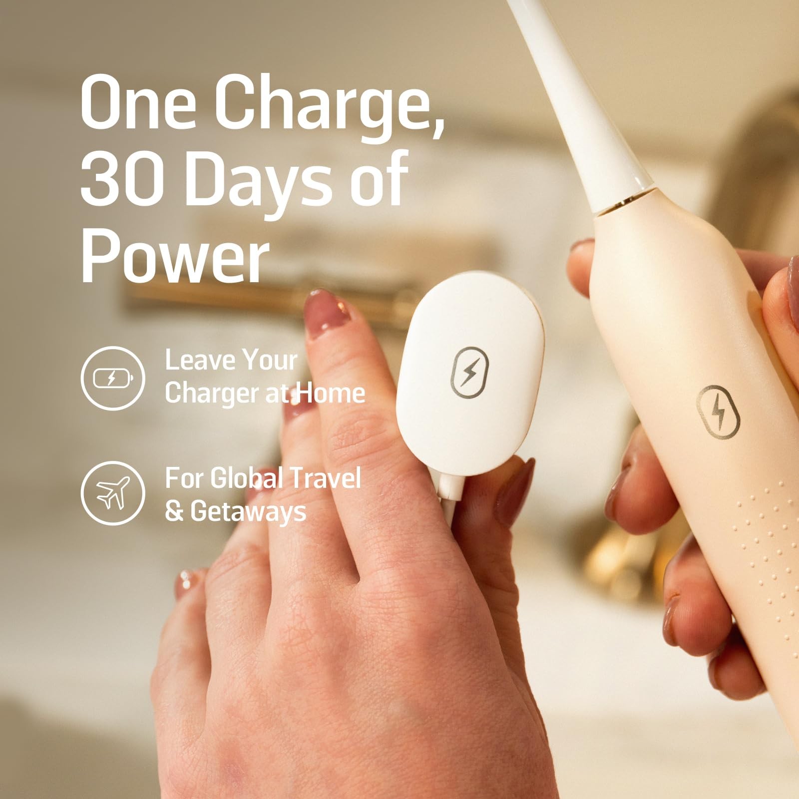 Soocas NEOS II Ultra – Electric Toothbrush with Water Flosser Champagne Gold