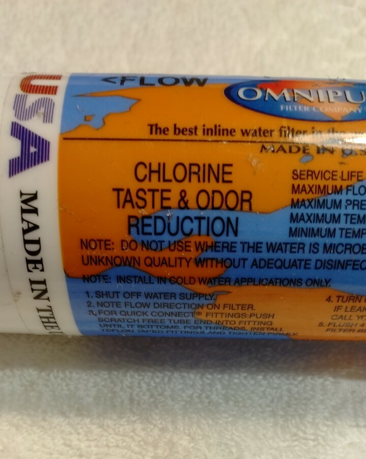 Omnipure In-line Chlorine Taste and Odor filter CL10RO T-33