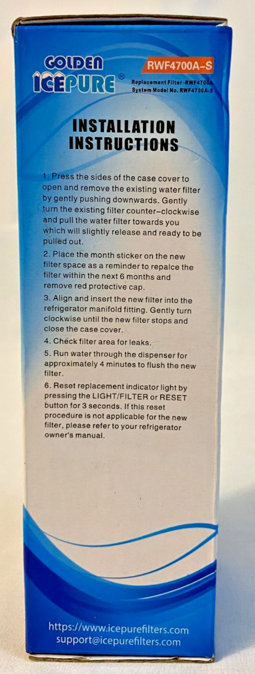 Golden Icepure RWF4700A-S Refrigerator Water Filter Replacement LG Kenmore