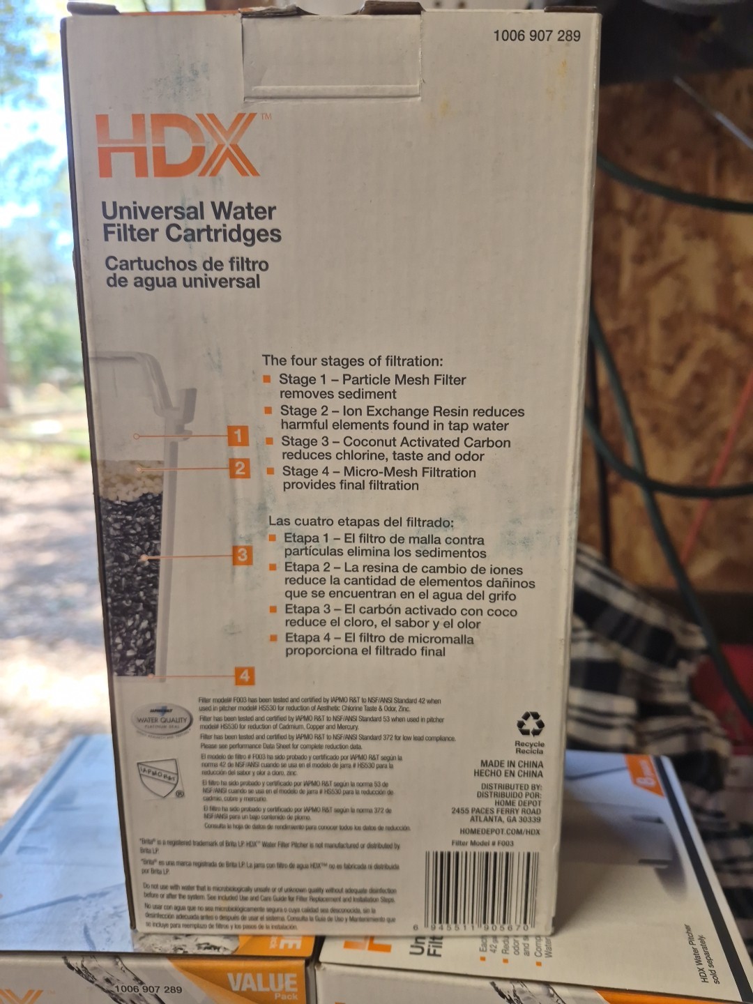 3-HDX Water Pitcher Replacement Water Filter Cartridges, BPA Free (8-Pack)