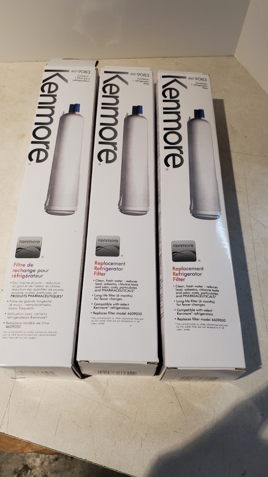 Kenmore 96-9083 Replacement Refrigerator Water Filter, lot of 3