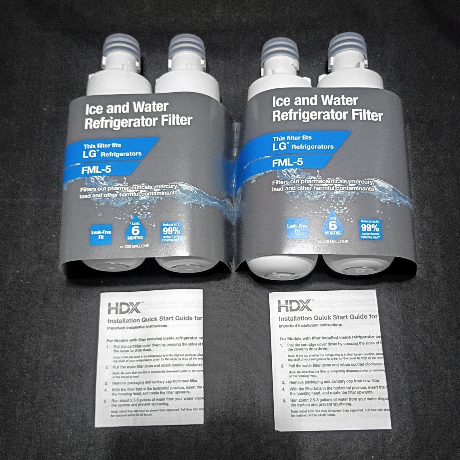 Replacement for LG Model LT1000P – HDX FML-5 Brand ~ Lot 4 Filters Total