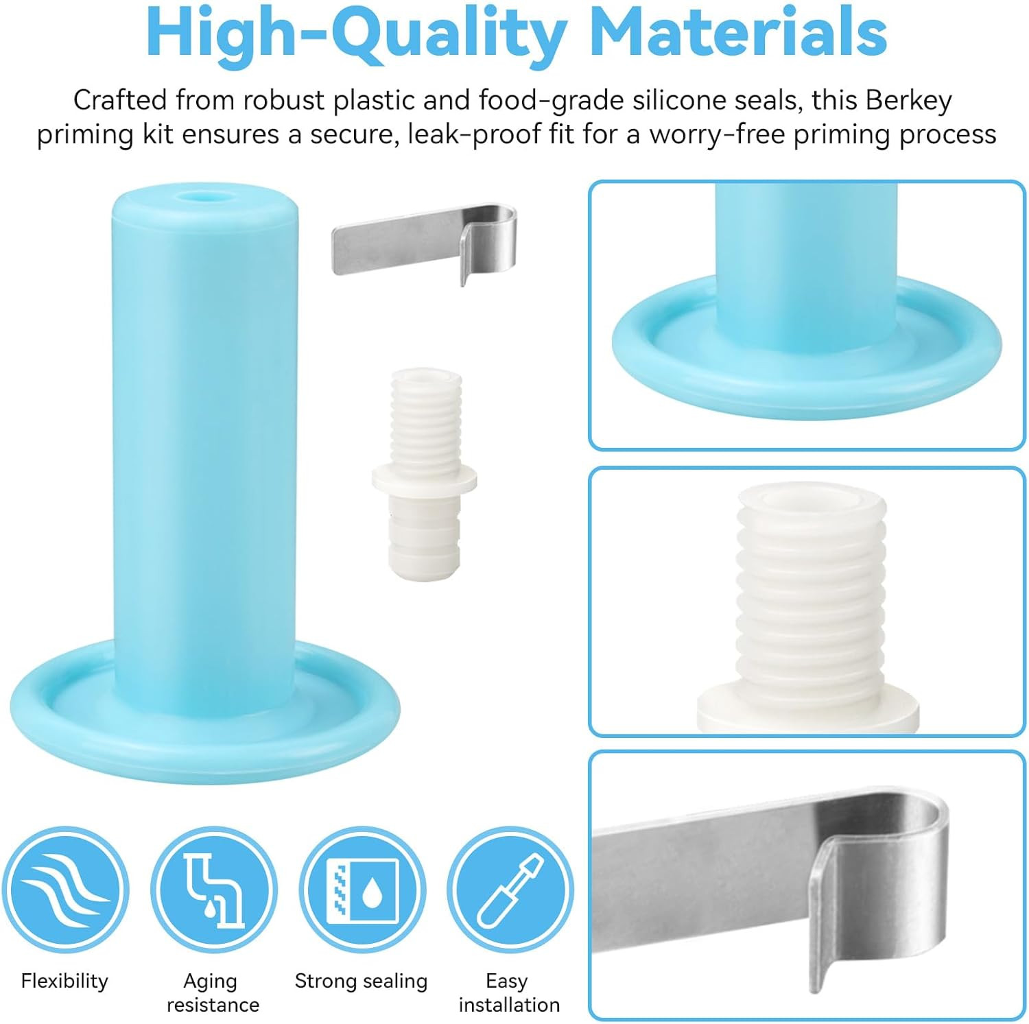 Filter Priming Kit Replacement for Use with Berkey Gravity-Fed Water Filtration