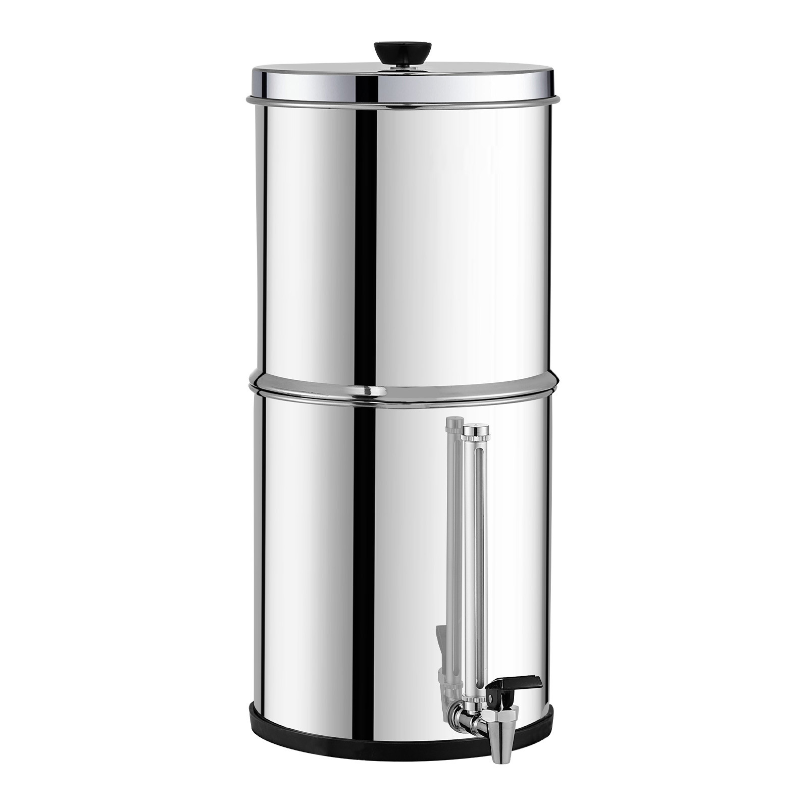 2.25G Gravity-fed Water Filter Countertop System Stainless Steel 2 Filters