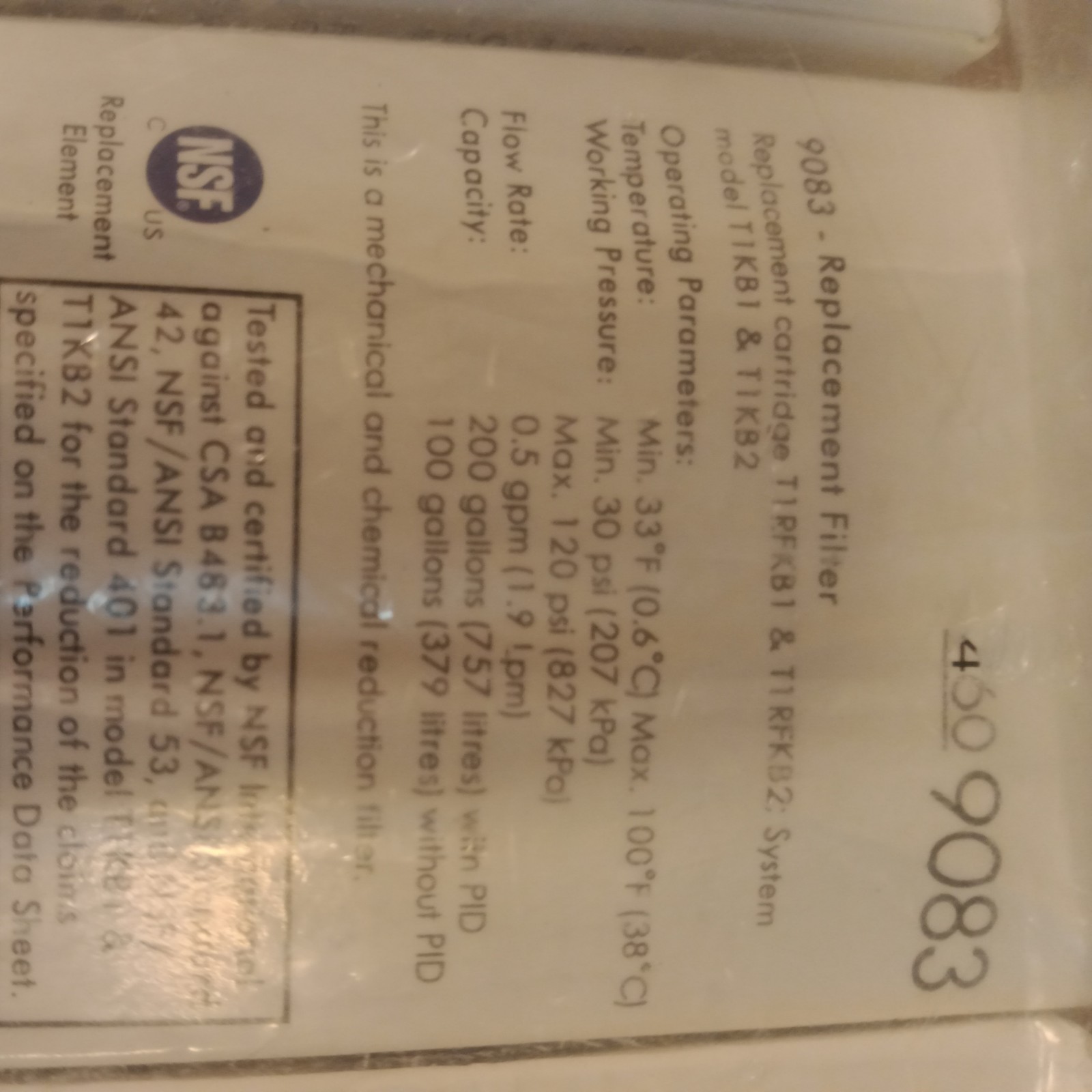 3 Packs Kenmore 9083 469083 9020 Replacement Refrigerator Cartridge Water Filter