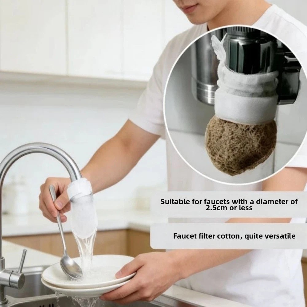 Disposable Faucet Purifier Bag Thickened Cotton T-Strap for Kitchen Tap Water